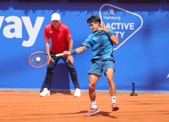 Tennis Men ATP, Tennis Men Tour 500 European Open Hamburg, Hamburg Open ATP 500 2024 Qualifying Round , 14 07 2024, Francisco Comesana ARG plays a forehand Copyright: FernandoxSoares