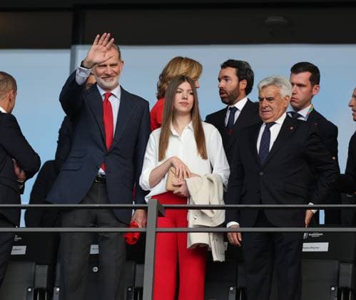 Spain v England UEFA EURO, EM, Europameisterschaft,Fussball 2024 Final Felipe VI, King of Spain and Queen Letizia of Spain during the UEFA Euro 2024 Final between Spain and England at Olympiastadion, Berlin UK Newspapers OUT Copyright: xPaulxChestertonx FIL-20347-0095