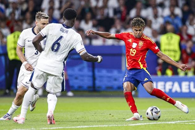 BERLIN, 14-07-2024, Olympia Stadium , European Football Championship Euro2024, final match no.51 between Spain and England. Spain player Lamine Yamal Spain - England (Euro2024)  x25760491x Copyright: