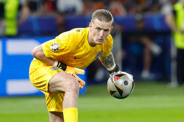 GER, Berlin, Football, Spain vs England, Final, Olympiastadion Berlin, UEFA EURO 2024, Jordan Pickford England , 14 07 2024, Copyright: HMBxMedia HeikoxBecker