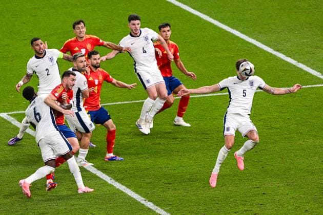 BERLIN - John Stones of England during the UEFA EURO, EM, Europameisterschaft,Fussball 2024 Final match between Spain and England at the Olympiastadion on July 14, 2024 in Berlin, Germany. ANP Hollandse Hoogte UEFA EURO 2024 FINAL 2024 xVIxANPxSportx xGerritxvanxKeulenxIVx 503483511 originalFilename: 503483511.jpg