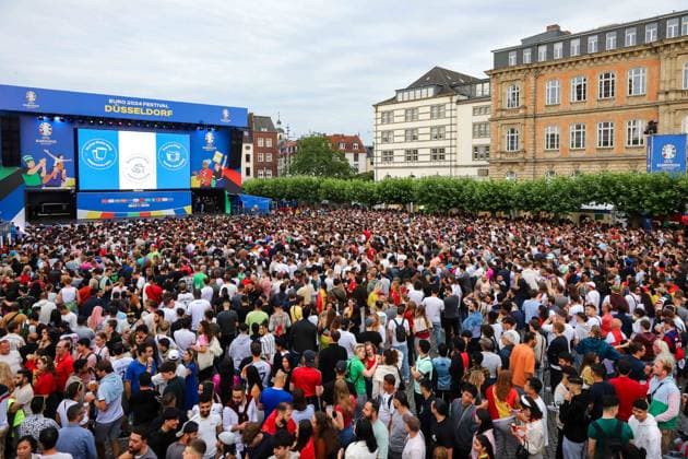 EURO 2024, Final, Spain - England, Public Viewing in Düsseldorf