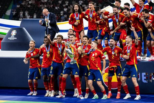 240714 during the UEFA Euro 2024 Football Championship final between Spain and England on July 14, 2024 in Berlin Photo Mathias Bergeld BILDBYRAN code MB MB0946 fotboll, football, soccer, fotball, fotbolls em, europamästersk  Copyright: MATHIASxBERGELD BB240714MB170