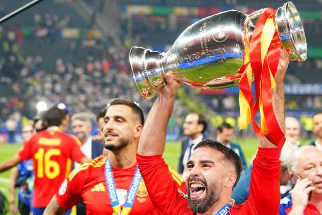 Spain s Dani Carvajal during the Euro 2024 soccer match between Spain and England at the Olympiastadion, Berlin , Germany - Sunday , July 14 , 2024. - Soccer .  Copyright: xSpada LaPressex