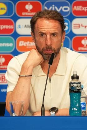 Coach Gareth Southgate England in the press conference Berlin 14 07 2024 Spain vs England, M51, EURO2024 Final, Olympiastadion Berlin