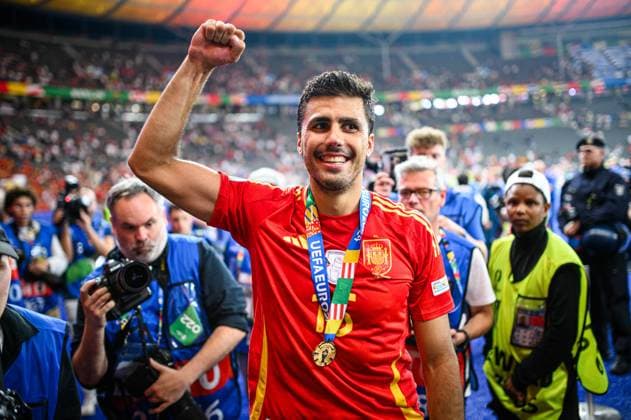 BERLIN, GERMANY - 14 JULY, 2024: Rodri, The football match of Final EURO 2024 Spain vs England at Olympic Stadium  Copyright: xVITALIIxKLIUIEVx
