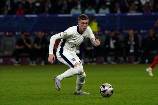 Euro 2024, EM 2024, Football UEFA Final ,Final , Spain England , Olympiastadion, Berlin Cole Palmer, England action, single image
