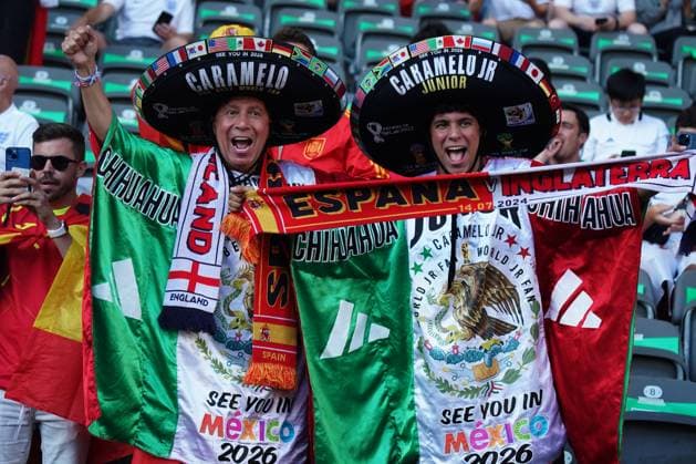 Euro2024, EM 2024, Football UEFA Final ,Final , Spain England , Olympiastadion, Berlin Spain Fans Action, Single Image