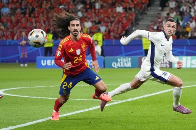 Marc Cucurella Spain Spain, 24 vs Phil Foden England, 11 Berlin 14 07 2024 Spain vs England, M51, EURO2024 Final, Olympiastadion Berlin