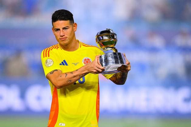 Football, Copa America, Final, Argentina - Colombia, James Rodriguez is player of the tournament