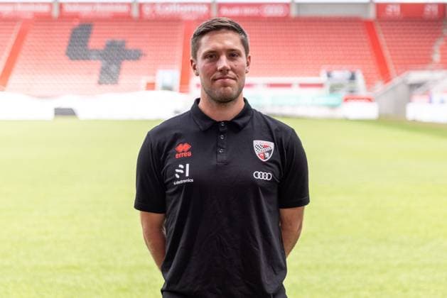 Nico Hurst match analyst FC Ingolstadt 04 3 Liga, portrait appointment 2024 2025, FC Ingolstadt 04 season 2024 2025 photoshoot, headshot, portrait, introduction, presentation, press appointment, soccer, GER