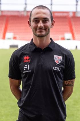 Noah Attmanspacher Physiotherapist FC Ingolstadt 04 3 Liga, portrait appointment 2024 2025, FC Ingolstadt 04 season 2024 2025 photoshoot, headshot, portrait, introduction, presentation, press appointment, soccer, GER