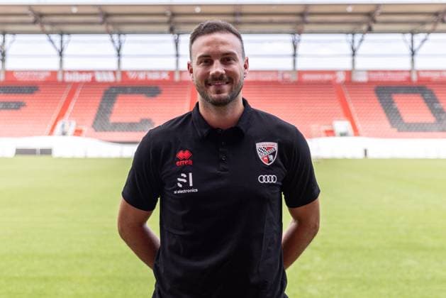 Marcel Posselt team coordinator FC Ingolstadt 04 3 Liga, portrait appointment 2024 2025, FC Ingolstadt 04 season 2024 2025 photoshoot, headshot, portrait, introduction, presentation, press appointment, soccer, GER