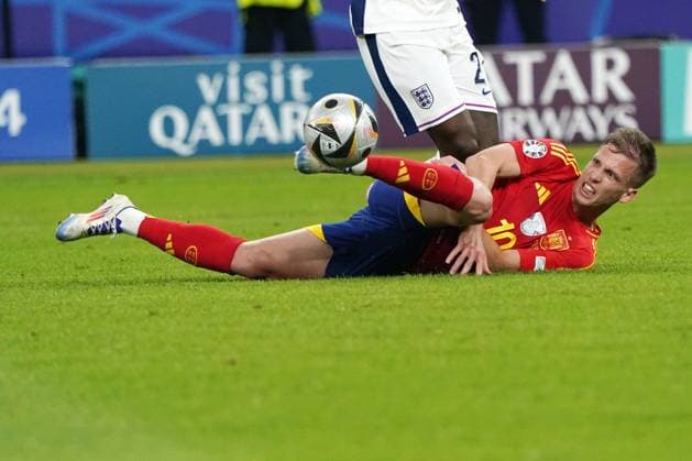 Euro2024, EM 2024, Football UEFA Final ,Final , Spain England , Olympiastadion, Berlin Dani Olmo, Spain, action, single image