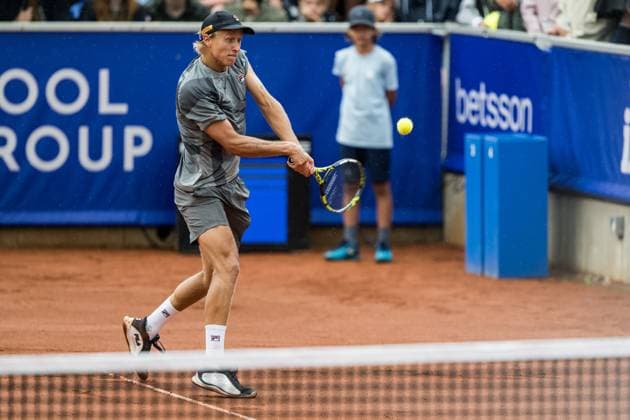 240715 Leo Borg of Sweden during day 1 of the Nordea Open on July 15, 2024 in Bastad Photo Niclas Jönsson BILDBYRAN COP 273 NO0282 tennis atp 250 nordea open day 1 bbeng  Copyright: NICLASxJÖNSSON BB240715NO001