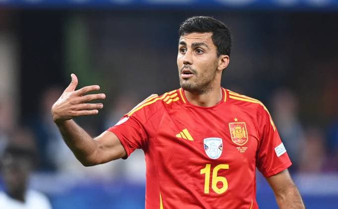 Football, Men, Season 2023 24, UEFA Euro EM 2024, Final in Berlin, Spain England, Rodri Spain , 14 07 2024, Copyright: xSebastianxRäppold MatthiasxKochx