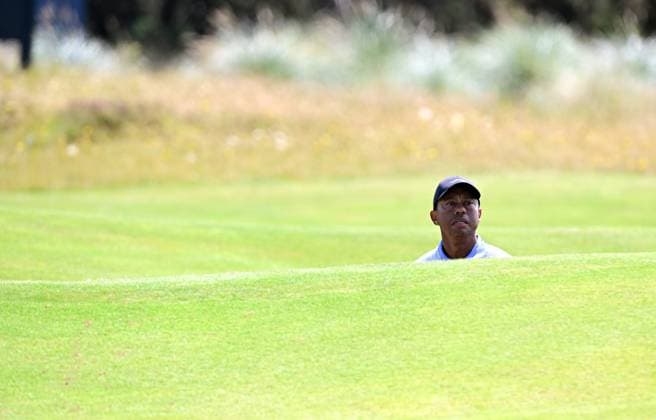 Tiger Woods on the 14th Green The British Open Championship, Practice, Golf, Royal Troon, Troon, UK - 15 July 2024  Copyright: xGreigxCowie Shutterstockx 14587379p