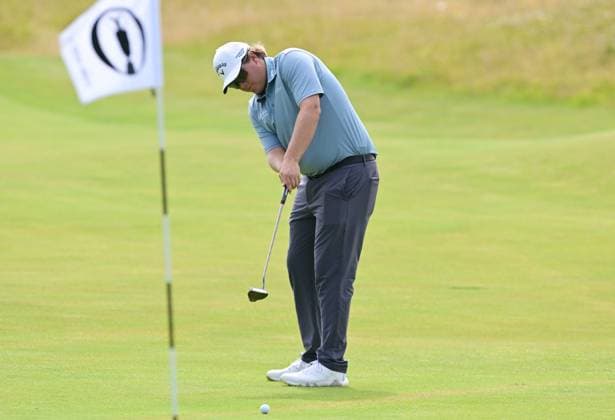 Sami Valimaki on the 15th green The British Open Championship, Practice, Golf, Royal Troon, Troon, UK - 15 July 2024  Copyright: xGreigxCowie Shutterstockx 14587379d
