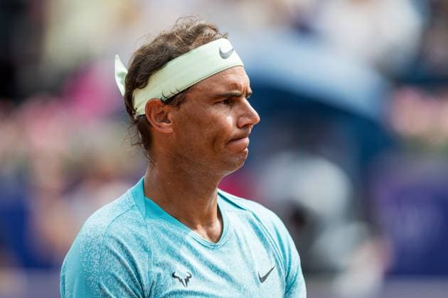 240715 Rafael Nadal of Spain looks dejected during day 1 of the Nordea Open on July 15, 2024 in Bastad Photo Niclas Jönsson BILDBYRAN COP 273 NO0282 tennis atp 250 nordea open day 1 bbeng  Copyright: NICLASxJÖNSSON BB240715NO030