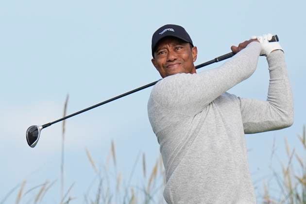 15th July 2024; Royal Troon Golf Club, Troon, South Ayrshire, Scotland; The Open Championship Practice Day; Tiger Woods plays from the 3rd Tee  ActionPlus12668464 StevenxFlynn