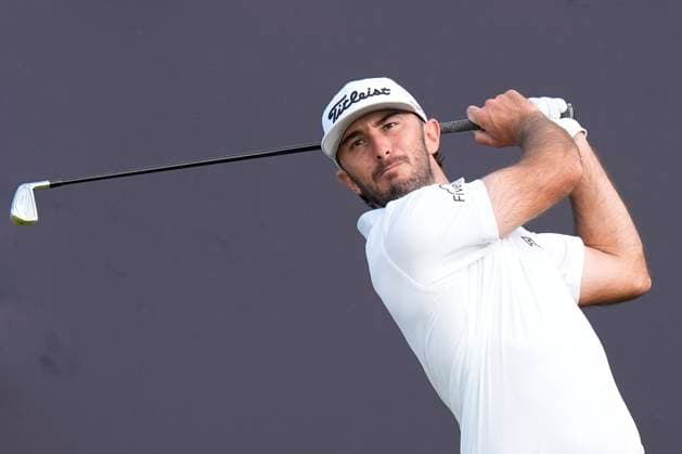 15th July 2024; Royal Troon Golf Club, Troon, South Ayrshire, Scotland; The Open Championship Practice Day; Max Homa plays from the first tee during Monday practice  ActionPlus12668478 StevenxFlynn