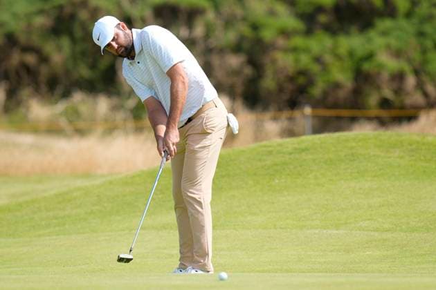 15th July 2024; Royal Troon Golf Club, Troon, South Ayrshire, Scotland; The Open Championship Practice Day; Scottie Scheffler putts on the twelfth green  ActionPlus12668505 StevenxFlynn
