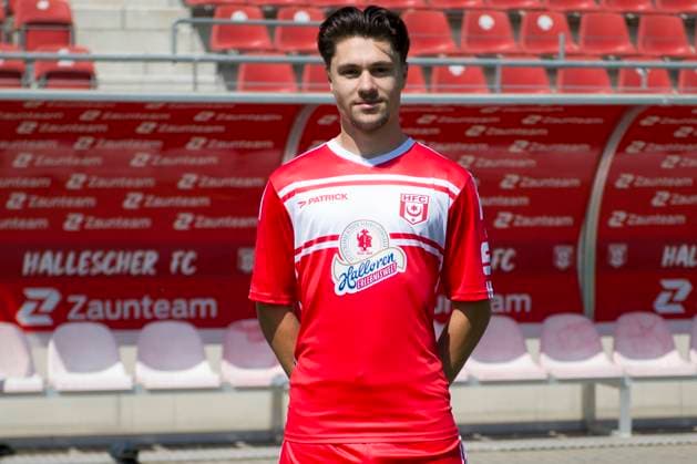 Halle, Germany 15 July 2024 Regionalliga Nordost Team photo 2024 2025 Hallescher FC In the picture Luka Vujanic Halle Leuna Chemie Stadion Sachsen Anhalt Copyright: xFotostandx xBallaschx