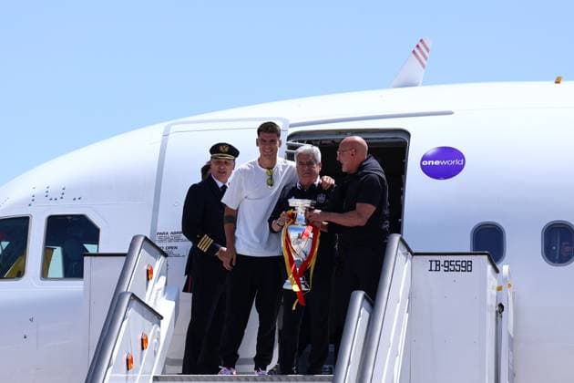 EURO 2024, arrival of European champions Spain in Madrid