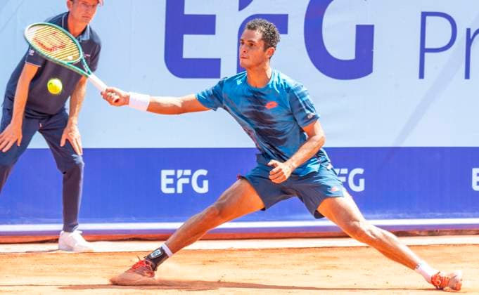 July 15, 2024, Gstaad, Bern, Switzerland: Gstaad Switzerland, 07 15 2024: JUAN PABLO VARILLAS of Peru during 16th finals of EFG Swiss Open Gstaad ATP, Tennis Herren 250, EFG Swiss Open Gstaad-ATP 250 took place at Roy Emerson Arena in Gstaad, which is located in the famous ski resort of Gstaad and which is located in the Bernese Oberland. Gstaad Switzerland - ZUMAd206 20240715_zip_d206_031 Copyright: xEricxDubostx