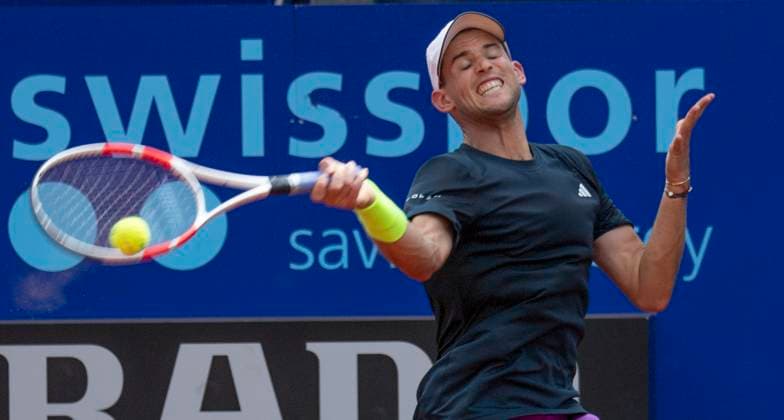 July 15, 2024, Gstaad, Bern, Switzerland: Gstaad Switzerland, 07 15 2024: DOMINIC THIEN of Austria make a forehand during 16th finals of EFG Swiss Open Gstaad ATP, Tennis Herren 250, EFG Swiss Open Gstaad-ATP 250 took place at Roy Emerson Arena in Gstaad, which is located in the famous ski resort of Gstaad and which is located in the Bernese Oberland. Gstaad Switzerland - ZUMAd206 20240715_zip_d206_037 Copyright: xEricxDubostx