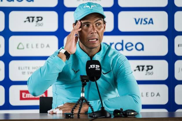 240715 Rafael Nadal of Spain during a press conference of Nordea Open on July 15, 2024 in Bastad Photo Niclas Jönsson BILDBYRAN COP 273 NO0283 tennis atp 250 nordea open press conference bbeng  Copyright: NICLASxJÖNSSON BB240715NO071