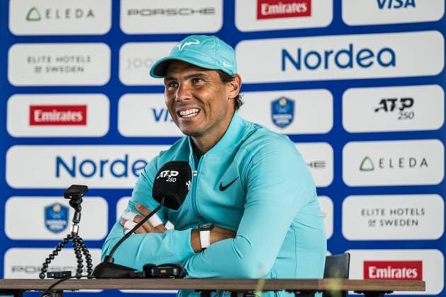 240715 Rafael Nadal of Spain during a press conference of Nordea Open on July 15, 2024 in Bastad Photo Niclas Jönsson BILDBYRAN COP 273 NO0283 tennis atp 250 nordea open press conference bbeng  Copyright: NICLASxJÖNSSON BB240715NO081