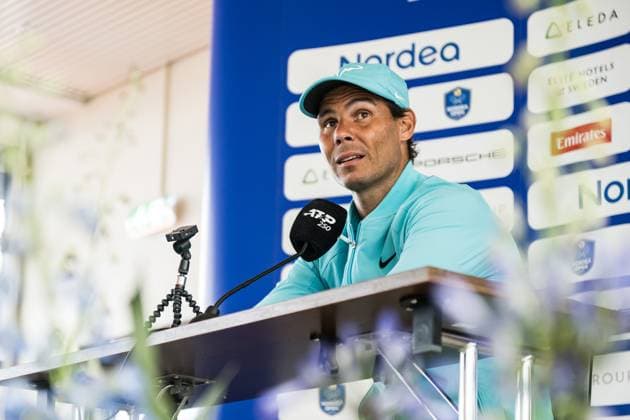 240715 Rafael Nadal of Spain during a press conference of Nordea Open on July 15, 2024 in Bastad Photo Niclas Jönsson BILDBYRAN COP 273 NO0283 tennis atp 250 nordea open press conference bbeng  Copyright: NICLASxJÖNSSON BB240715NO084