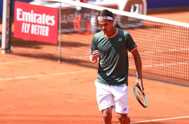 15 07 2024, xcex, GER, Hamburg, Rothenbaum, Hamburg Open ATP 500 Tour Tournament, Center Court, Daniel Altmaier GER , clenches his fist, cheers