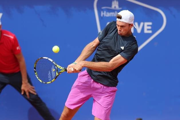Tennis Men ATP, Tennis Men Tour 500 European Open Hamburg, Hamburg Open ATP 500 2024 , 15 07 2024, Maximilian Marterer GER plays a backhand Copyright: FernandoxSoares
