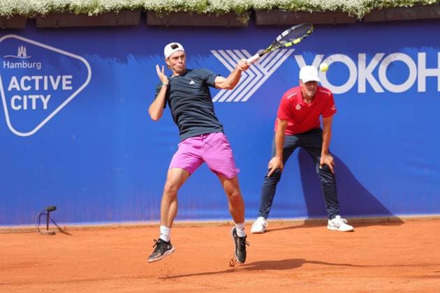 Tennis Men ATP, Tennis Men Tour 500 European Open Hamburg, Hamburg Open ATP 500 2024 , 15 07 2024, Maximilian Marterer GER plays a backhand Copyright: FernandoxSoares