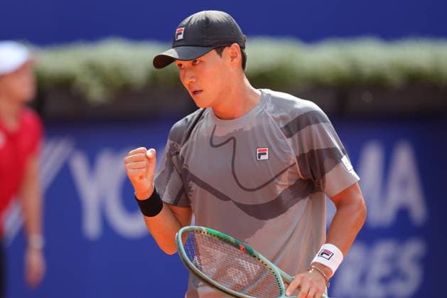 Tennis Men ATP, Tennis Men Tour 500 European Open Hamburg, Hamburg Open ATP 500 2024 , 15 07 2024, Soonwoo Knon KOR celebrates his point win Copyright: FernandoxSoares