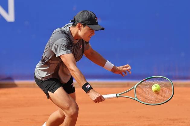 Tennis Men ATP, Tennis Men Tour 500 European Open Hamburg, Hamburg Open ATP 500 2024 , 15 07 2024, Soonwoo Knon KOR plays a backhand Copyright: FernandoxSoares