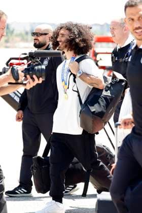 Euro 2024 Winner Spanish Team Arriving At Madrid Airport Marc Cucurella on his arrival at the airport, July 15, 2024, in Madrid, Spain. Photo by Antonio Gutiérrez Europa Press ABACAPRESS.COM Madrid Spain  Copyright: xEuropaxPress ABACAx