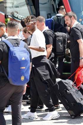 Euro 2024 Winner Spanish Team Arriving At Madrid Airport Nico Williams upon his arrival at the airport, July 15, 2024, in Madrid, Spain. Photo by Antonio Gutiérrez Europa Press ABACAPRESS.COM Madrid Spain  Copyright: xEuropaxPress ABACAx