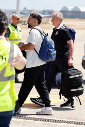 Euro 2024 Winner Spanish Team Arriving At Madrid Airport Dani Carvajal on his arrival at the airport on July 15, 2024, in Madrid, Spain. Photo by Antonio Gutiérrez Europa Press ABACAPRESS.COM Madrid Spain  Copyright: xEuropaxPress ABACAx