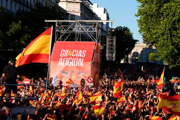 EURO 2024, victory celebration for European champions Spain in Madrid