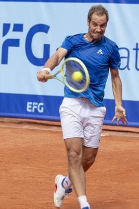 Gstaad Switzerland, 07 16 2024: Richard Gasquet (FRA) in action during EFG Swiss Open. during EFG Gstaad Swiss Open ATP, Tennis Herren 250, International Tennis match in Gstaad, Switzerland, July 16 2024  Copyright: xPatrickxDancel IPAxSportx xipa-ax xx IPA_48031297 IPA_Agency_IPA48031297