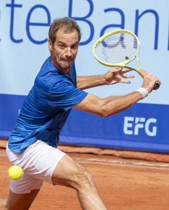 Gstaad Switzerland, 07 16 2024: Richard Gasquet (FRA) in action during EFG Swiss Open. during EFG Gstaad Swiss Open ATP, Tennis Herren 250, International Tennis match in Gstaad, Switzerland, July 16 2024  Copyright: xPatrickxDancel IPAxSportx xipa-ax xx IPA_48031299 IPA_Agency_IPA48031299