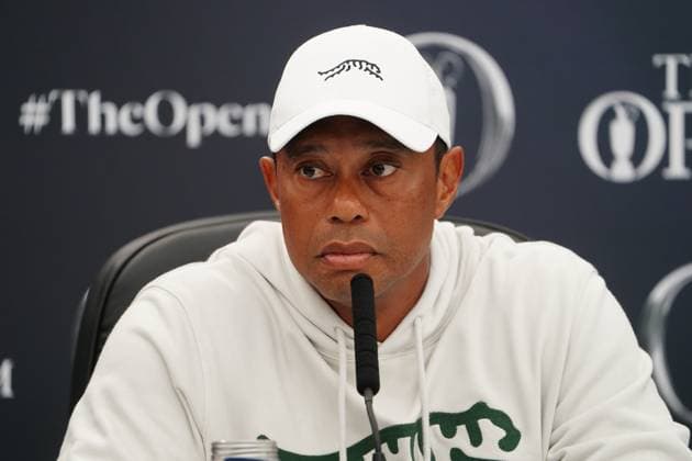 Golf, PGA, British Open in Troon, Tiger Woods press conference