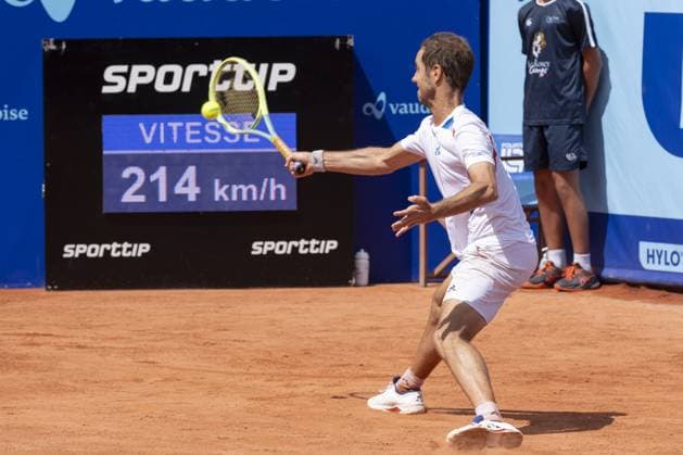 Gstaad Switzerland, 07 16 2024: Richard Gasquet (FRA) in action during EFG Swiss Open. during EFG Gstaad Swiss Open ATP, Tennis Herren 250, International Tennis match in Gstaad, Switzerland, July 16 2024  Copyright: xPatrickxDancel IPAxSportx xipa-ax xx IPA_48033486 IPA_Agency_IPA48033486
