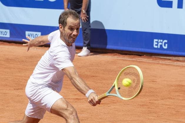 Gstaad Switzerland, 07 16 2024: Richard Gasquet (FRA) in action during EFG Swiss Open. during EFG Gstaad Swiss Open ATP, Tennis Herren 250, International Tennis match in Gstaad, Switzerland, July 16 2024  Copyright: xPatrickxDancel IPAxSportx xipa-ax xx IPA_48033487 IPA_Agency_IPA48033487