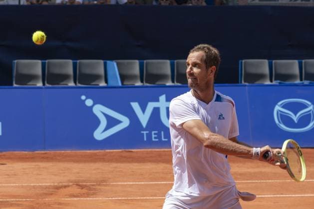 Gstaad Switzerland, 07 16 2024: Richard Gasquet (FRA) in action during EFG Swiss Open. during EFG Gstaad Swiss Open ATP, Tennis Herren 250, International Tennis match in Gstaad, Switzerland, July 16 2024  Copyright: xPatrickxDancel IPAxSportx xipa-ax xx IPA_48033495 IPA_Agency_IPA48033495