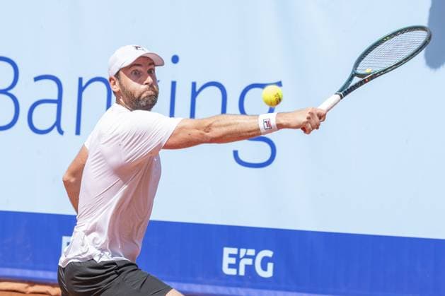 Gstaad: Gstaad Switzerland, 07 16 2024: Quentin Halys (FRA) in action during EFG Swiss Open. during EFG Gstaad Swiss Open ATP, Tennis Herren 250, International Tennis match in Gstaad, Switzerland, July 16 2024 International Tennis match - EFG Gstaad Swiss Open ATP 250  - ZUMAp169 20240716_zsa_p169_072 Copyright: xPatrickxDancel IPAxSportx