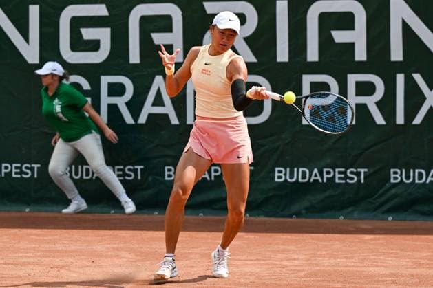 Xiyu Wang (CHN) during the single match vs. Anca todoni (ROU) at the WTA250 Hungarian Gran Prix Tennis on 16th July 2024 at Romai Teniszakademia, Budapest, Hungary  Copyright: xVincenzoxOrlando IPAxSportx xipax xx IPA_48035970 IPA_Agency_IPA48035970